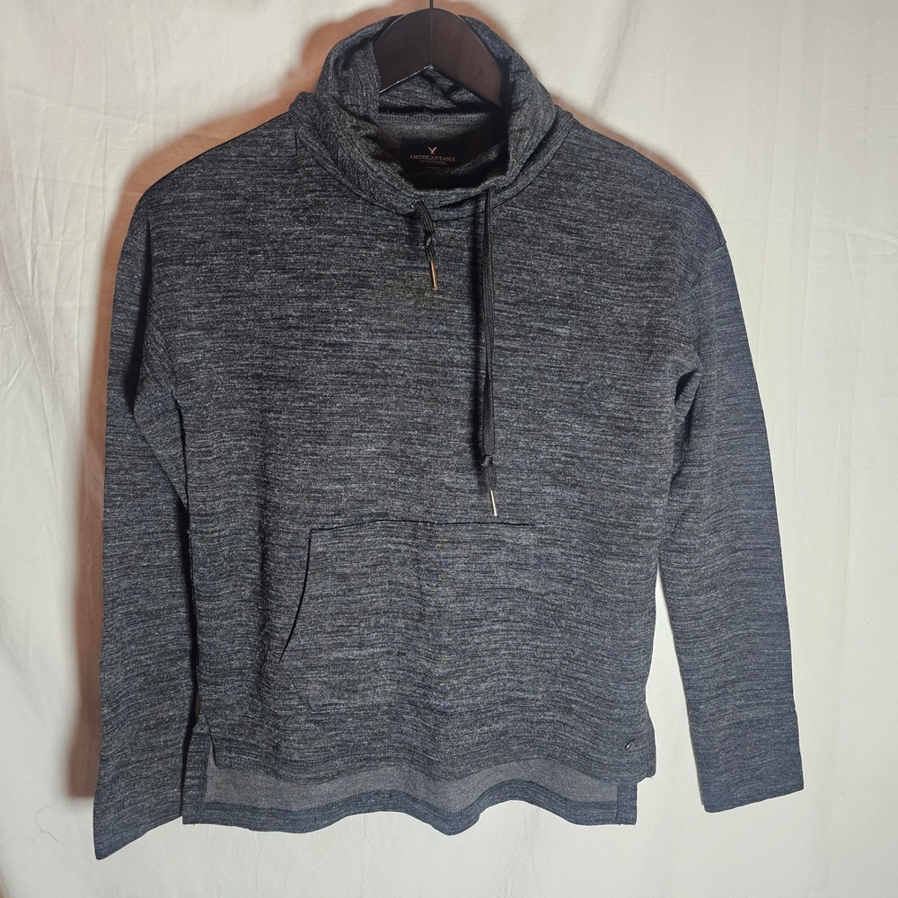 American Eagle Outfitters Womens Gray Marled Cowl Neck Pullover‎ Sweater Small